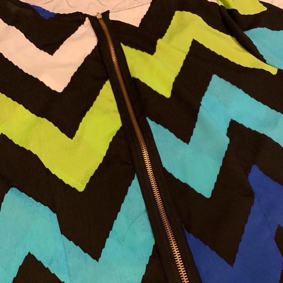 Liberty Love Blue, Black, White & Green Dress | L - Picture 2 of 4